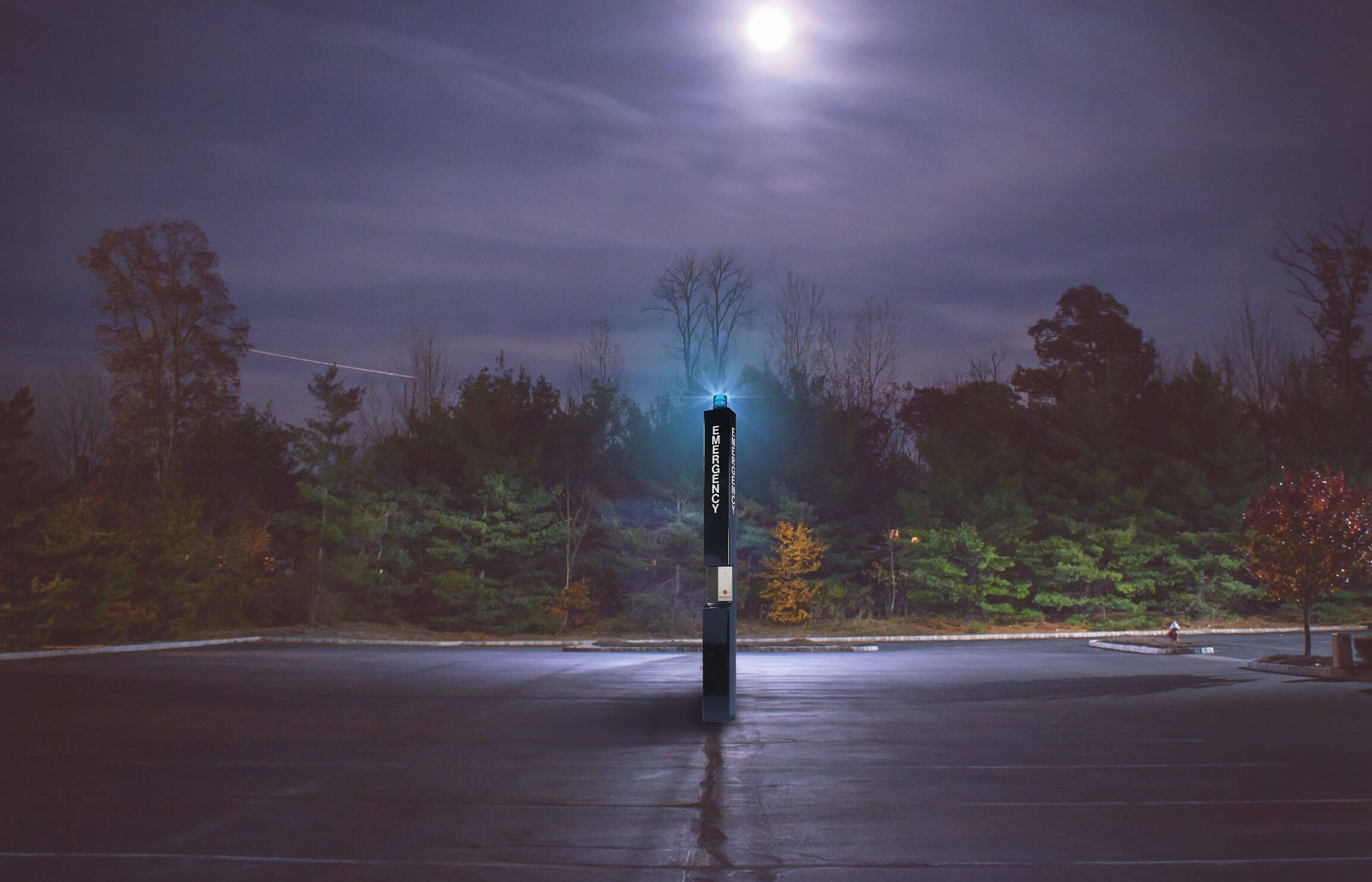 Wondering what are the blue lights in parking lots?