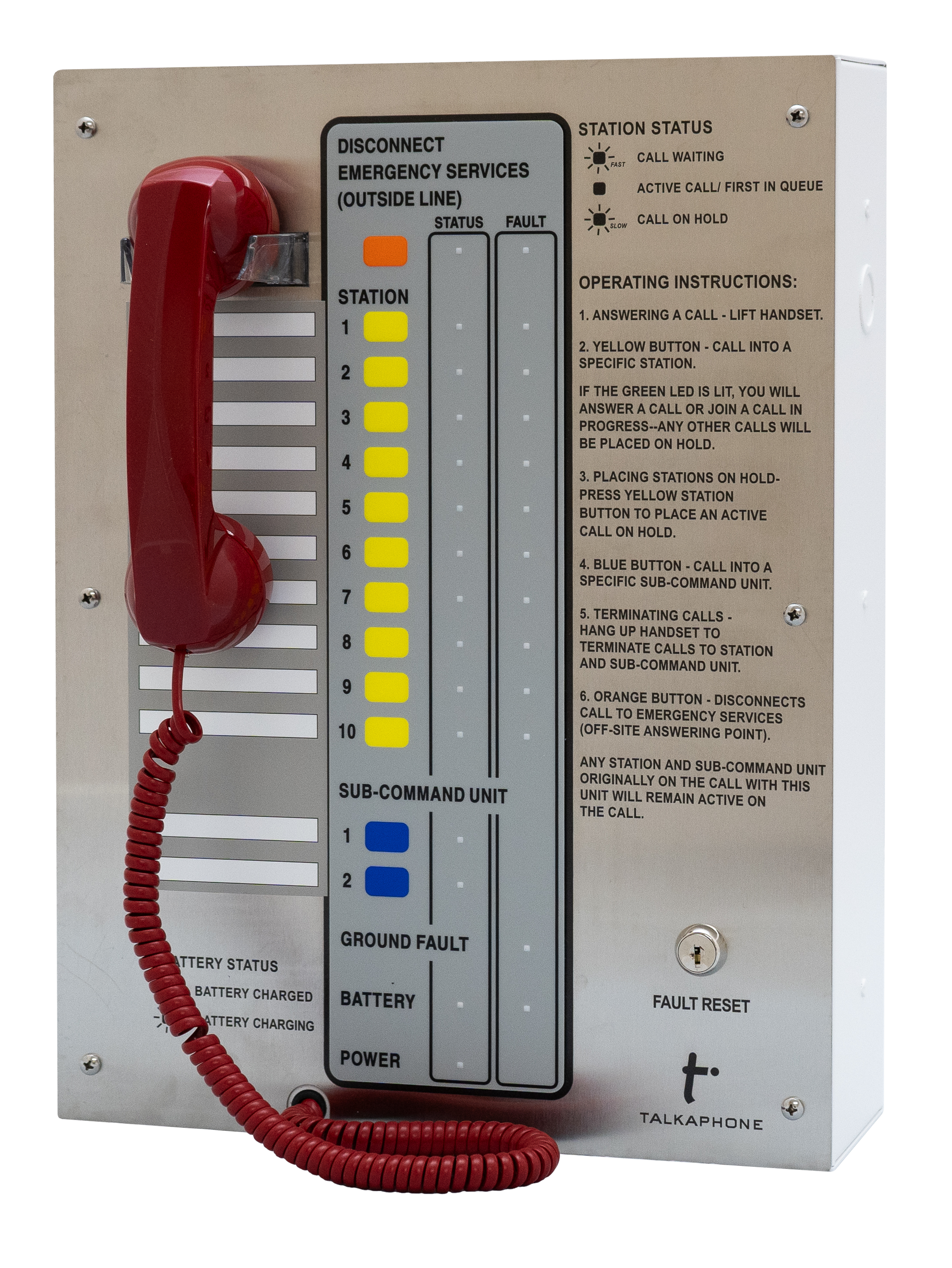 Area of Refuge Fixed 10-Station Analog Command Unit